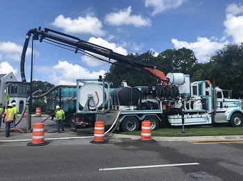 USST Crew with  Combination3® truck at work on the Tampa, Bayshore jobsite.